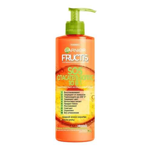 Комплексный несмываемый уход Garnier Fructis. SOS Спасатель волос 10 в 1