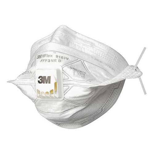 Фильтрующая полумаска 3M VFlex 9163V с клапаном выдоха, 15 шт