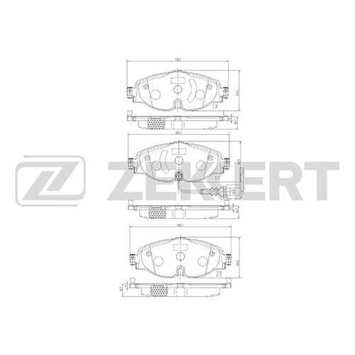 Комплект тормозных колодок, дисковый тормоз ZEKKERT BS-1047