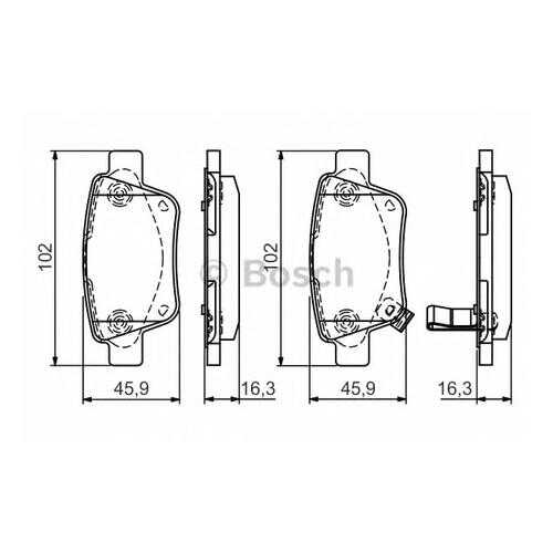 Комплект тормозных колодок Bosch 0986495073
