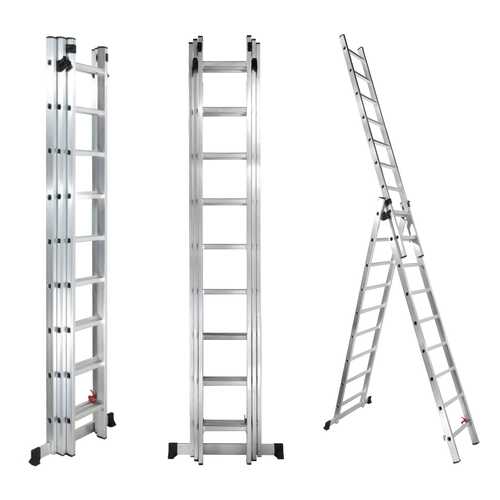 Лестница-трансформер трёхсекционная алюминиевая UPU Ladder UP309