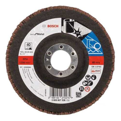 Круг лепестковый Bosch 125мм K40 Best for Metal 2608607326