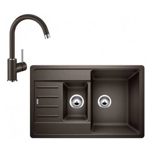 Комплект Blanco Мойка для кухни LEGRA 6S Compact 521307 кофе + смеситель MIDA 519423 кофе