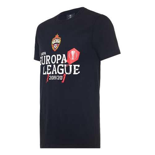 Футболка ПФК ЦСКА Europa League, черная, S