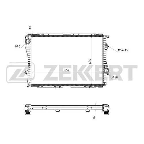 Радиатор охлаждения двигателя ZEKKERT MK-1048