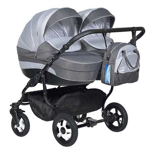 Коляска для двойни Indigo Duo 18 40 светло-серый