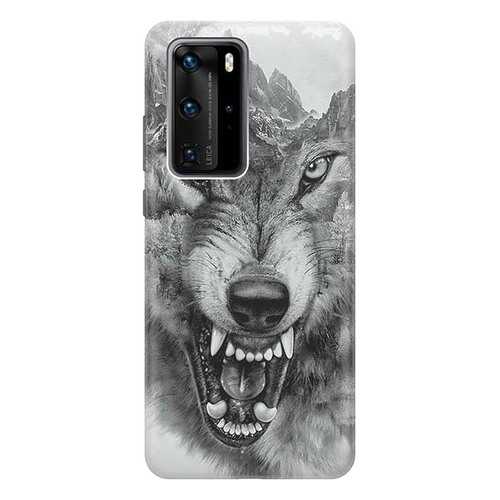 Чехол RE:PA для Huawei P40 Pro с принтом Волк в горах