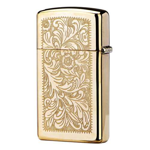 Зажигалка Zippo Slim Venetian Polish Brass