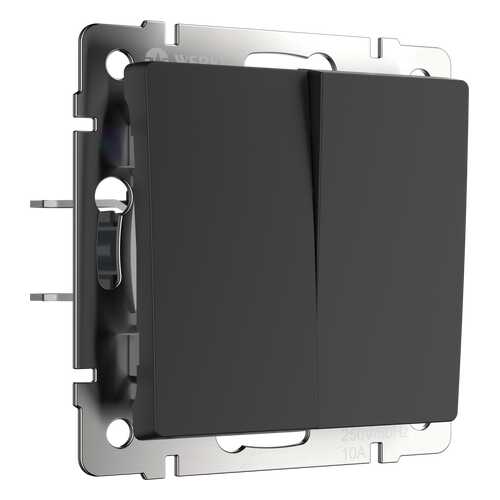 Выключатель Werkel WL08-SW-2G-2W черный матовый