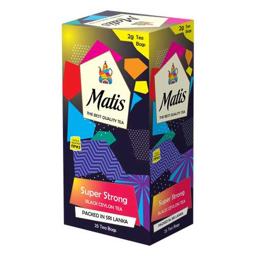 Чай черный в пакетиках для чашки Матис Super Strong 25*2 г