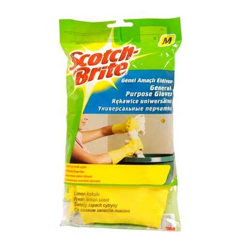 Перчатки хозяйственные Scotch-Brite®, универсальные, размер M, 1 пара/уп.