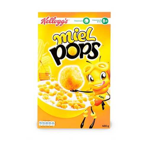 Готовый завтрак Miel Pops медовые шарики, Kellogg's, 400 г, Франция