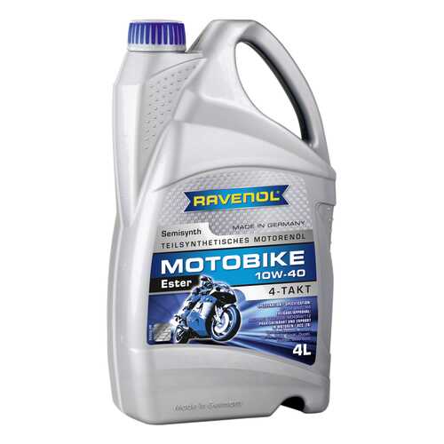 Моторное масло Ravenol Motobike 4-T Ester 10W-40 4л