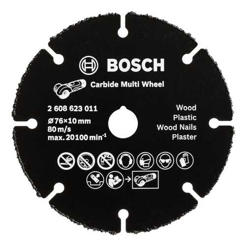 Отрезной круг Bosch ДЛЯ УШМ ПО ДЕРЕВУ 76MМ 2608623011