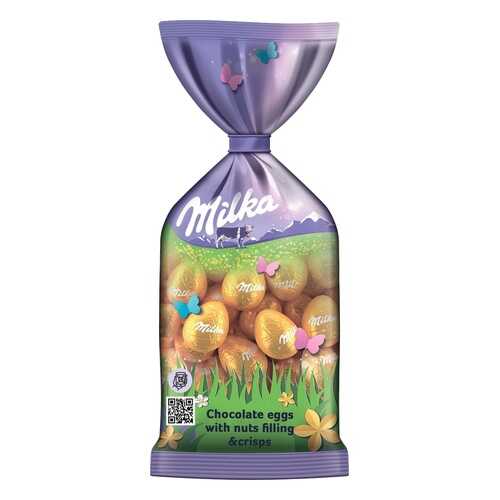 Шоколадные яйца Milka мини с орехом 100 г