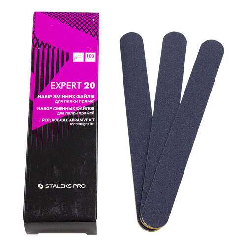 Сменный файл для прямой пилки Staleks Expert 20, 100 грит, 30 шт.