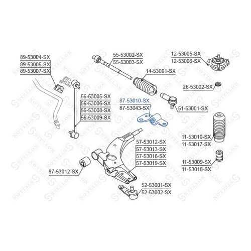 Рычаг независимой подвески колеса STELLOX 87-53010-SX