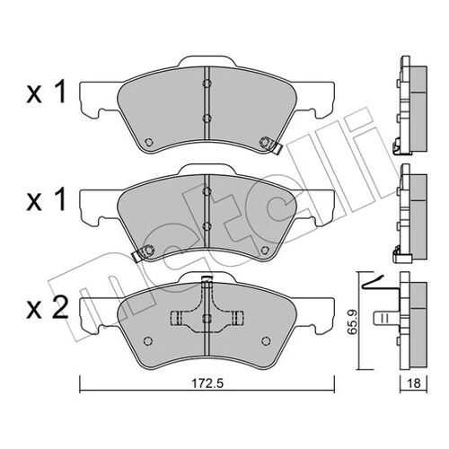 Комплект тормозных дисковых колодок METELLI 22-0623-0
