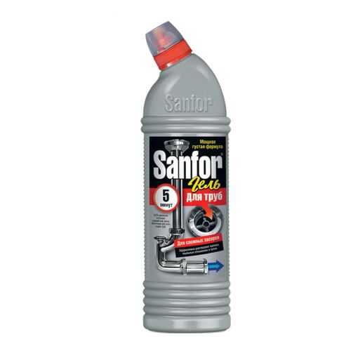 Средство для очистки труб и сливов Sanfor 750 мл