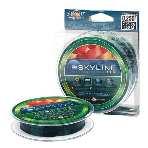 Леска SKYLINE Fluorocarbon Composition Evo Tech PRO Dark Green 150 м