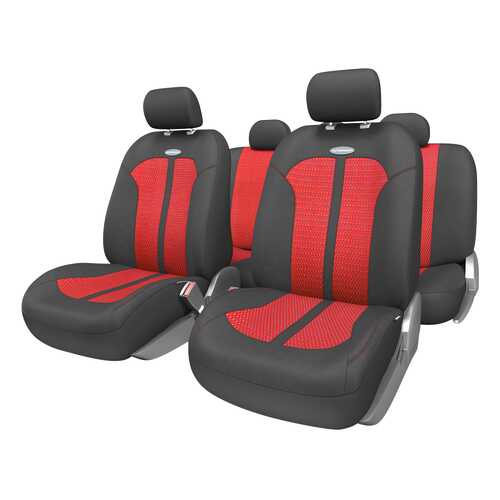 Комплект чехлов на сиденья Autoprofi Selection SEL-1105 BK/RD (M)