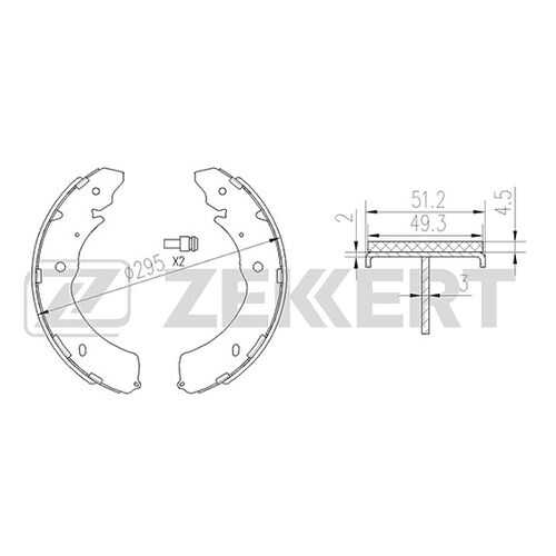 Комплект тормозных колодок ZEKKERT BK-4034