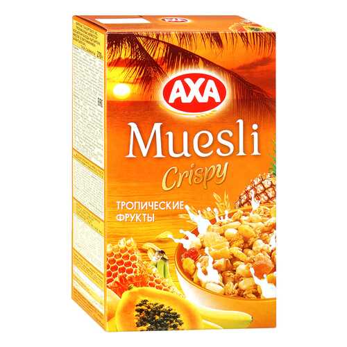 Мюсли Аxa хрустящие медовые с тропическими фруктами 270 г