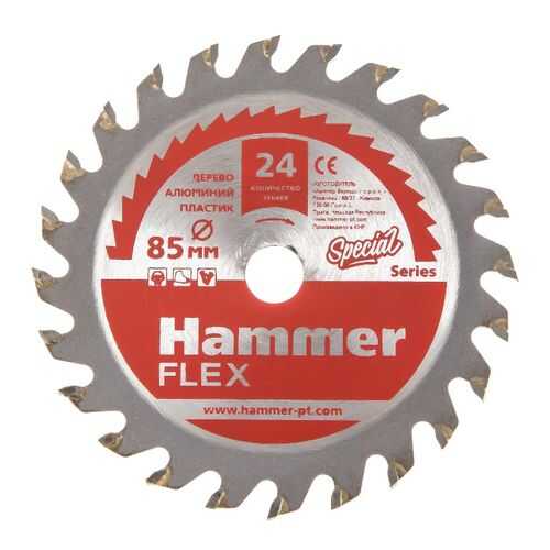 Диск пильный твердосплавный HAMMER Ф85х10мм 24зуб, (205-133)