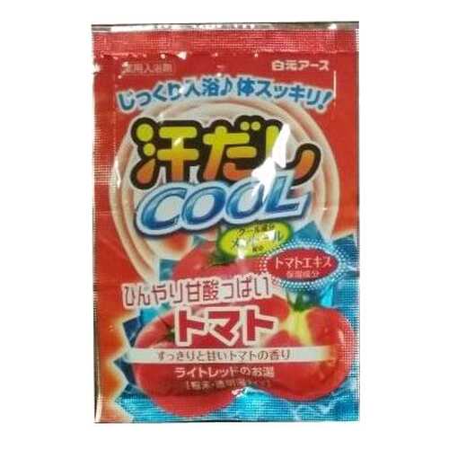 Соль для ванн Hakugen Earth Asedashi COOL С экстрактом томата 25 г