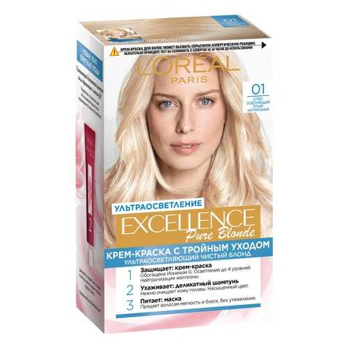 Крем-краска для волос L'Oreal Excellence тон 01 Супеосветляющий русый натуральный
