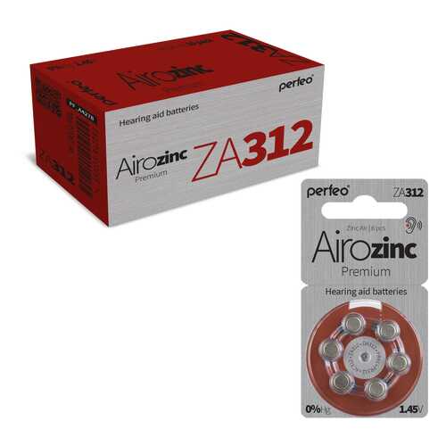 Батарейка Perfeo ZA312/6BL Airozinc Premium 60 шт