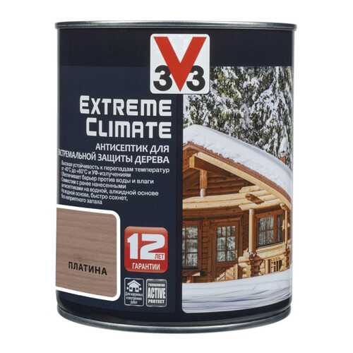 Антисептик для экстремальной защиты V33 Extreme Climate 0.9 л, Цвет платина