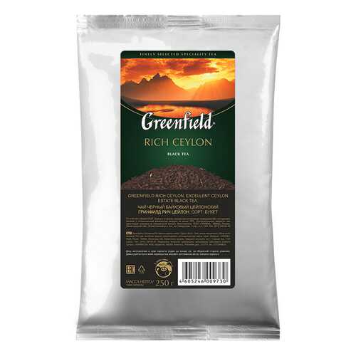 Чай черный листовой Greenfield Rich Ceylon 250 г