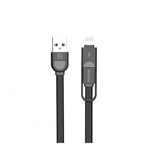 Кабель Remax RC-033T Lightning/microUSB 1м Black