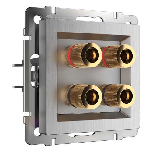 Аудио розетка Werkel акустическая WL09-AUDIOx4 a035637 cеребряный