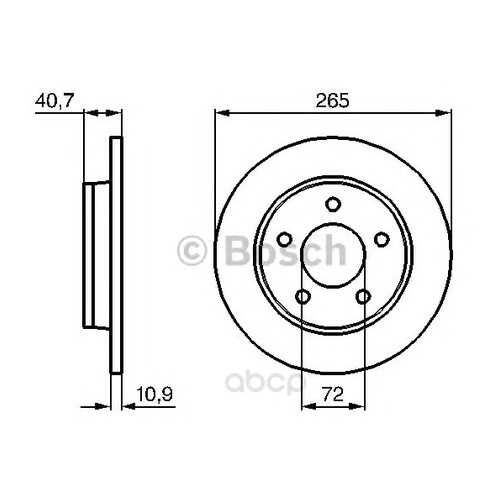 Тормозной диск Bosch 0986479178 задний