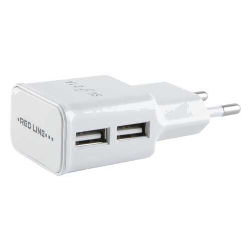 Сетевое зарядное устройство Red Line 2 USB , 2.1A + 8pin для Apple, White