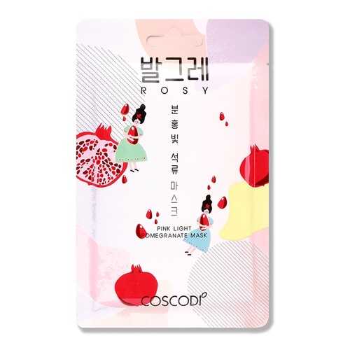 Маска COSCODI rosy pink light pomegranate mask sheet