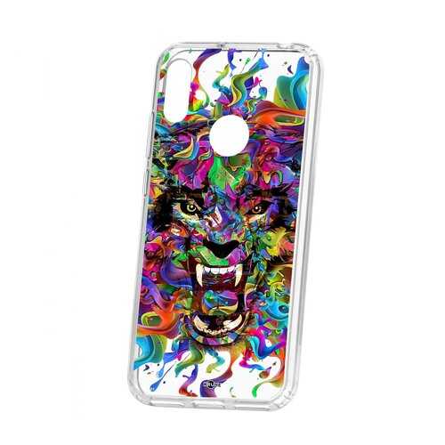 Чехол Kruche Huawei Y6 2019 Print Colored beast