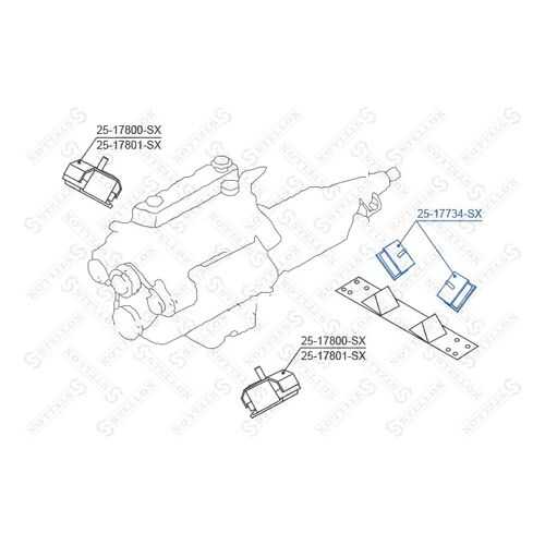 Опора двигателя STELLOX 25-17734-SX