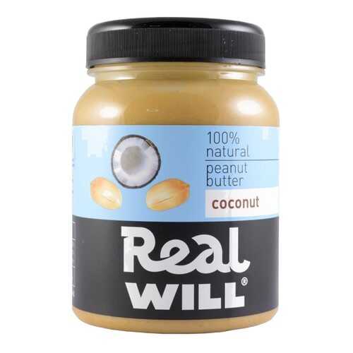 Паста арахисовая Real Will с кокосом 330 г