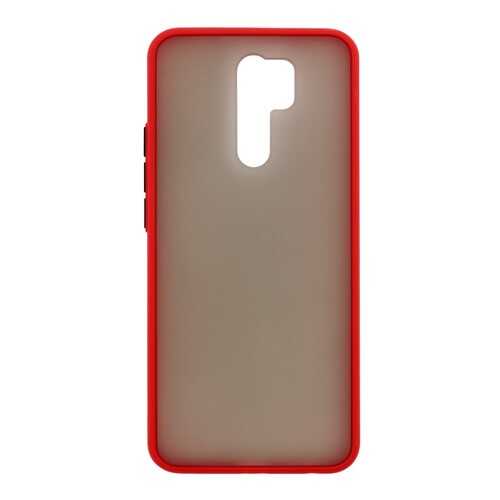 Чехол Zibelino Plastic Matte для Xiaomi Redmi 9 (красная окантовка)