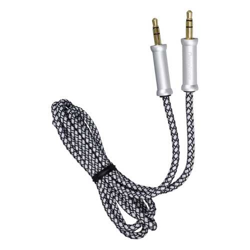 Кабель AUX AC323 Deepbass 3.5mm Плетеный Серебро