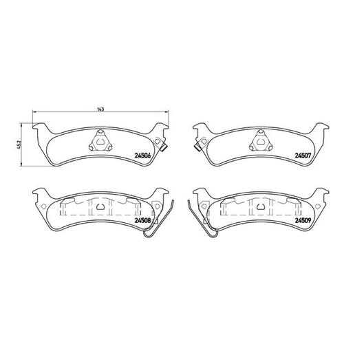 Комплект тормозных колодок Brembo P37012