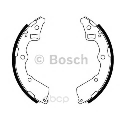 Тормозные колодки барабанные kia picanto 1.0/1.1crdi 04 Bosch 0986487757 Bosch 986487757