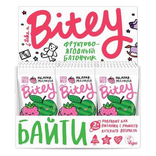 Батончик Bitey фруктово-ягодный яблоко-малина 25 г 30 штук