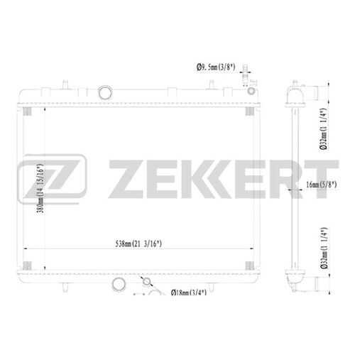 Радиатор охлаждения двигателя ZEKKERT MK-1091