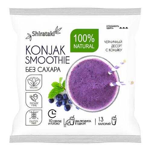 Десерт без сахара Konjak Smoothie черничный 20 шт по 15 г