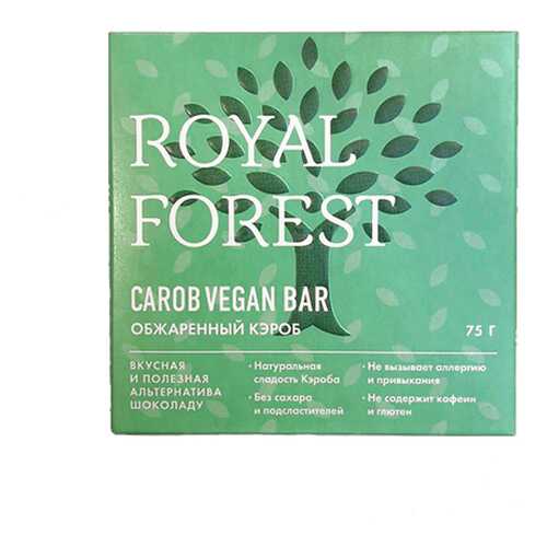 Шоколад Веганский, из обжаренного кэроба Royal Forest 75 г