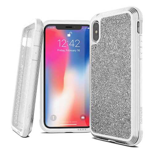 Чехол X-Doria Defense Lux для Apple iPhone Xs Max White glitter